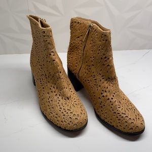 Elyse Walker pony hair stencil bootie